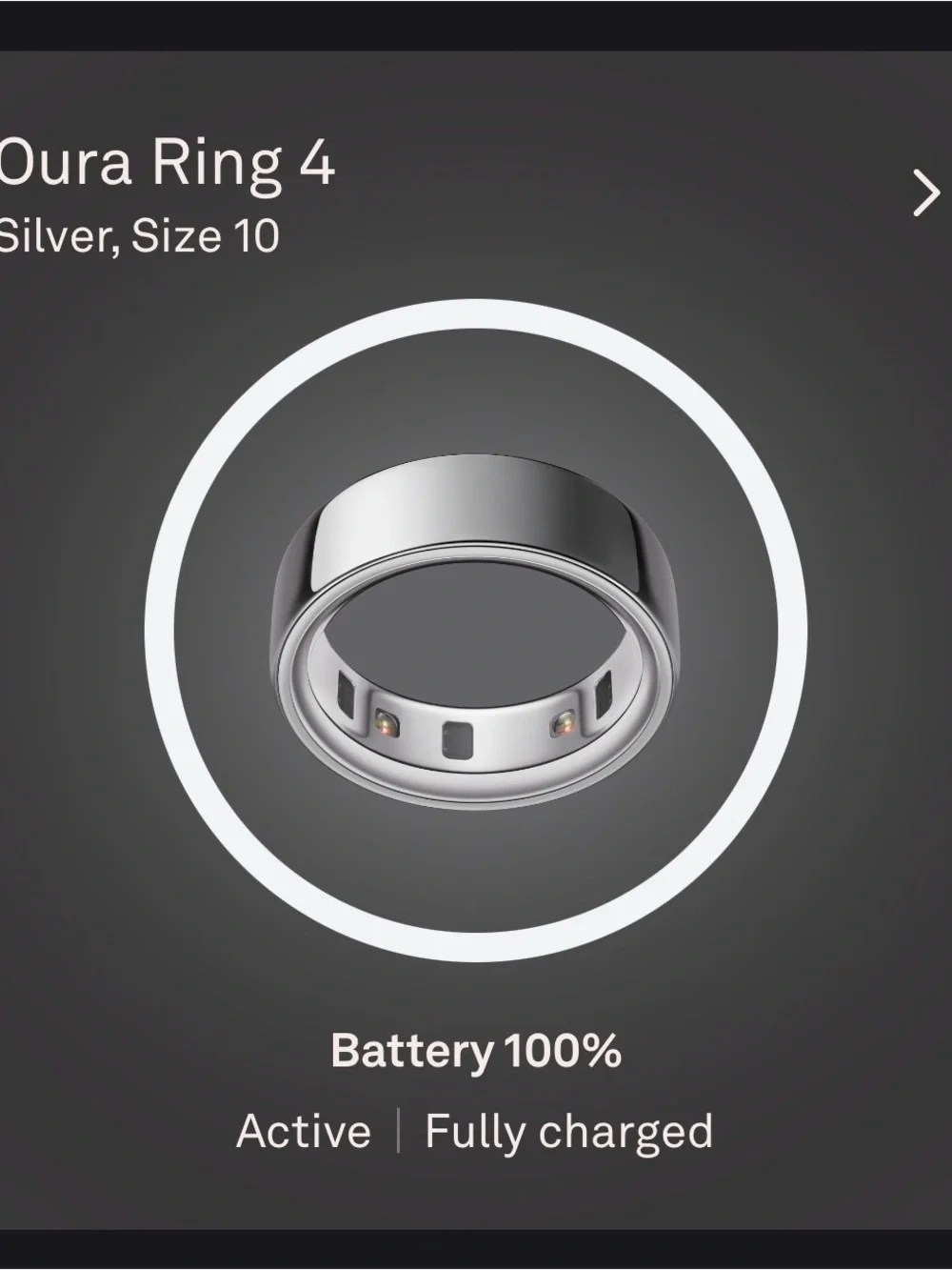 Oura Ring gen 4, size 10, Silver EUC